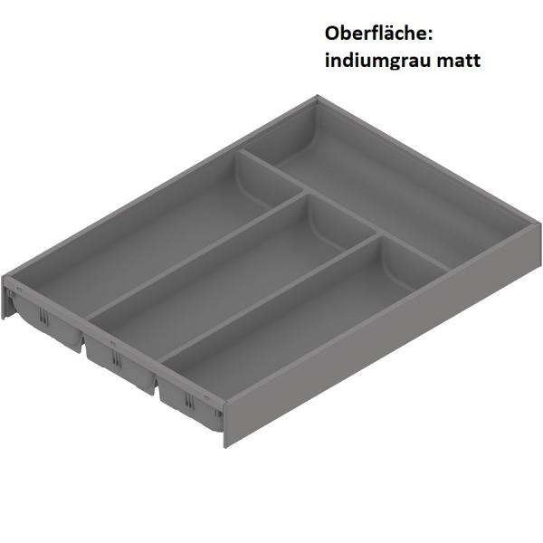 AMBIA-LINE Besteckeinsatz, für LEGRABOX / MERIVOBOX, Kunststoff / Stahl, 4 Besteckfächer, NL=450 mm, Breite=300 mm